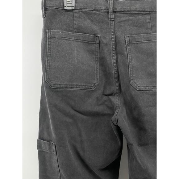AND NOW THIS Women's Black Relaxed-Fit Straight-Leg Denim Utility Jeans SZ 30 - Picture 4 of 10
